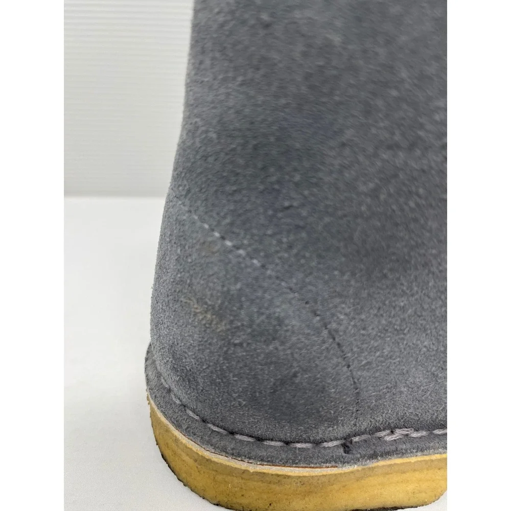 Clarks Originals Desert Boots Blue Grey Suede Chukka Lace Up Shoes Womens 10